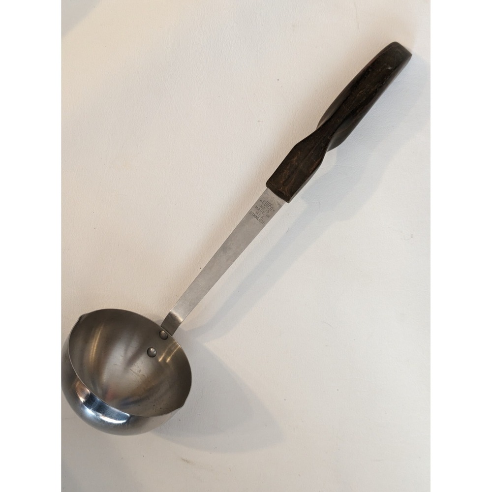 Cutco Soup Ladle No 15 Kitchen Utensil Classic Brown Handle Stainless USA
